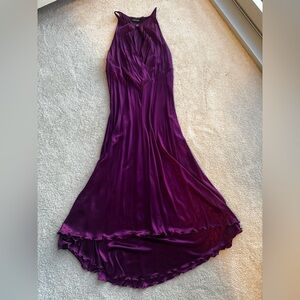 Vintage Gianni Versace Violet Silk Midi Dress